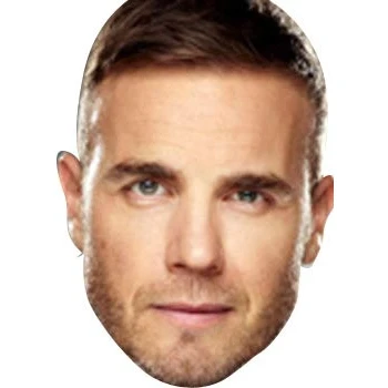 Image of FoxyPrinting Gary Barlow X Factor Celebrity Cardboard Party Face Mask Fancy Dress