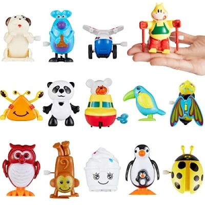 Image of THE TWIDDLERS 28 Wind Up Toys for Kids Gift, Animal Party Bag Fillers Kids, Goody Bags, Toddler Favours Rewards and Prizes