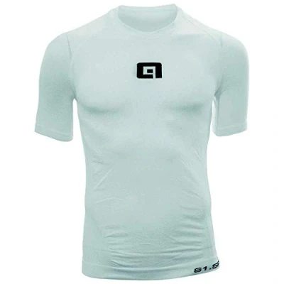 Image of Alé Cycling Men&#039;s S1 Spring Intimo Short Sleeve Base Layer, White, L/XL