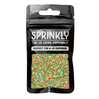 Image of SPRINKLY Matt 100&#039;s &amp; 1000&#039;s Orange, Green White 30g