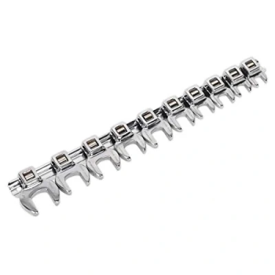Image of Sealey Premier Crow&#039;s Foot Open End Spanner Set 10pc 3/8&quot;Sq Drive Metric