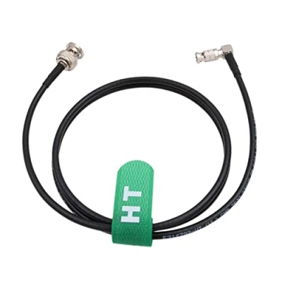 Image of HangTon 6G SDI Video Cable for Blackmagic Assist 4K 5&quot; Monitor, Micro Studio Camera G2 DJI Lightbridge 2, Right Angle HD BNC to Male 1.5m