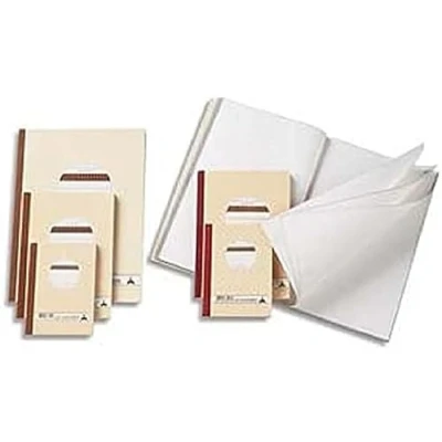 Image of le dauphin Ref. 1103D Set of 5 manifolds carbonless paper 5x5 grid small squares triplicate 50 sheets format 14.8 x 10.5 cm varnished cover