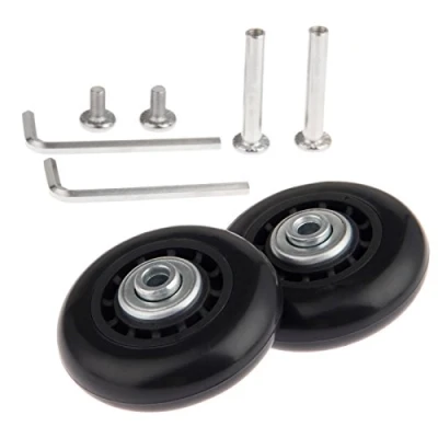 Image of Mtsooning 2Set 60x17mm Luggage Suitcase Replacement Wheels with Axles Wrench Bearings Repair Kit