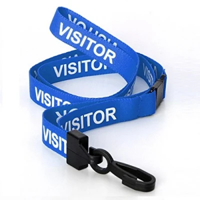 Image of CKB LTD Visitor LANYARDS Breakaway Safety Lanyard Neck Strap Swivel Plastic Clip for ID Card Holder Pull Quick Release Design (Pack of 10, Blue)
