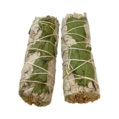 Image of VIE Smudge Stick, White Sage and Peppermint, 4&quot;, Pack of 2