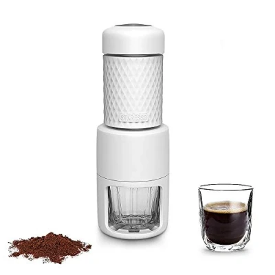 Image of STARESSO Portable Coffee Maker 4 in 1 Manual Espresso Machine Compatible with Ground &amp; Nestle Capsule Minipresso for Home Office Travel Outdoor Camping