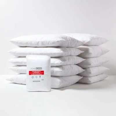 Image of HOMESCAPES Pillow Protectors 10 Pack Quilted Top Covers Super Soft Hypoallergenic and Anti Dust Mite with Diamond Quilting 48 x 74 cm
