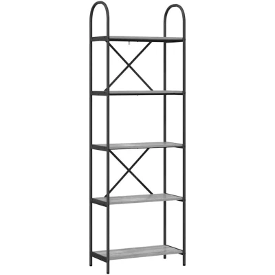 Image of vidaXL Bookshelf Grey sonoma 60 x 30 183 cm Engineered wood