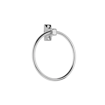Image of Croydex Sutton Wall Mounted Towel Ring with Zinc Alloy Construction, Chrome