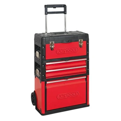Image of KS Tools Mobile Plastic Sheet Steel Toolbox Max. Load 75 Kg HxW 720 x 320 mm