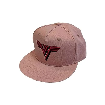 Image of Van Halen Baseball Cap Classic Red Band Logo Official Pink Snapback One Size