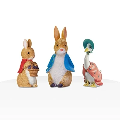 Image of Anniversary House Official Peter Rabbit™ 3 Piece Keepsake Cake Topper Set, Jemima Puddle Duck, Flopsy Bunny, Birthday Topper, Baby Shower Decorations, Christening, Luxury Boxed, Giftable, BU314