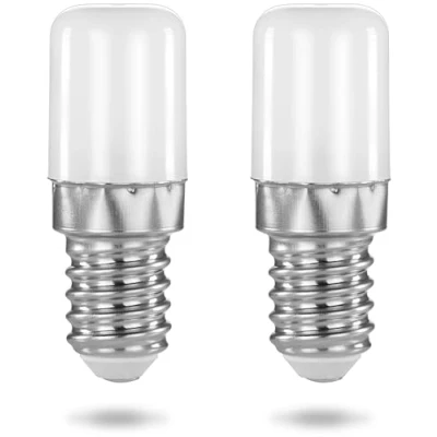 Image of Poppstar 2X LED Refrigerator Bulb E14, 1.6W, Cool White, 150 lm (16W), Light for Fridge, Freezer