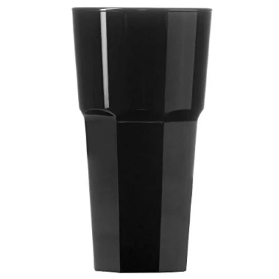 Image of Elite Remedy Polycarbonate Pint Tumblers Black CE 20oz / 568ml Set of 4 Plastic Glasses
