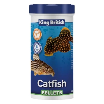 Image of King British Catfish Pellets 200g Multi Vitamin Complete Sinking Food for &amp; Other Bottom Feeding Tropical Fish Clear Water Formula Natural ingredients Support A Healthy Immune System