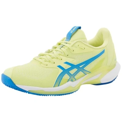 Image of Asics Solution Speed FF 3 Clay court tennis shoes, Women&#039;s, Size: 9, Huddle yellow/blue coast shoes