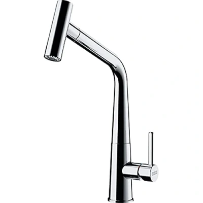 Image of Franke 115.0625.188 Icon Pull out chrome Kitchen Sink tap spout and Spray Function 115.0625, Grey