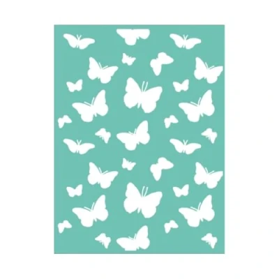 Image of Butterflies Crfatelier Embossing Folder Butterfly for Scrapbooking and Crafts Fits Sizzix Big Shot, Shot Plus, Revolution 15 x 20 cm