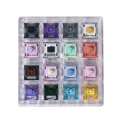 Image of MONSGEEK Akko 16 Key Switch Tester Mechanical Keyboards Acrylic Testing Tool Keyboard Switches with Dust Proof Cover…