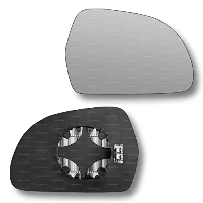 Image of Less4spares Replacement Wing Mirror Glass Right Compatible with Audi Q3 2011 2018 CLIP ON Driver Off side Heated Convex