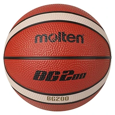 Image of Molten Rubber Basketball, Indoor/Outdoor Play, Orange/Ivory, Fun Size, Size 1, Suitable For Boys &amp; Girls 2, 3, 4, 5, 6 7