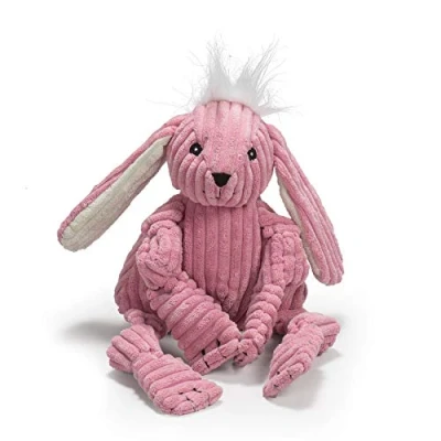Image of HuggleHounds Plush Corduroy Durable Knotties Bunny Dog Toy, Large
