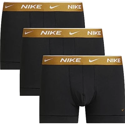 Image of Nike 0000KE1008 Boxer Shorts 3 Units L, Black / Buff Gold Wb, L