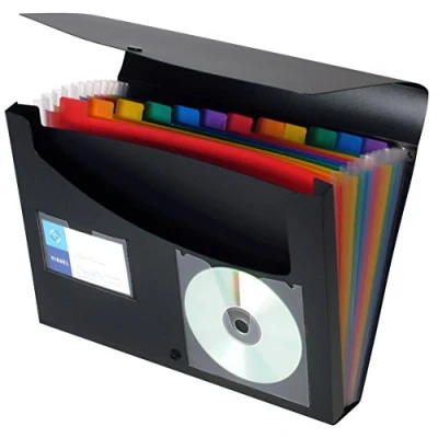 Image of Viquel Rainbow Class Concertina File with Flap and 13 Compartments