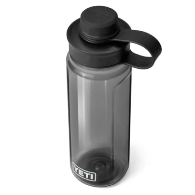 Image of YETI Yonder Water Bottle with Leakproof Tether Cap, Lightweight and BPA Free, Charcoal, 25 oz (750 ml)