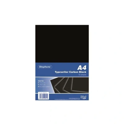 Image of Stephens Black Typewriter Carbon A4 Paper (Pack of 100) RS520153