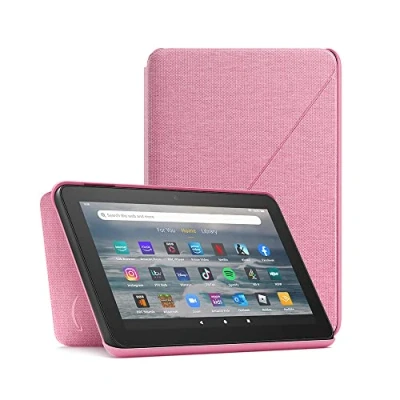 Image of Amazon Fire 7 tablet Fabric Cover Only compatible with 12th generation (2022 release), Wild Rose