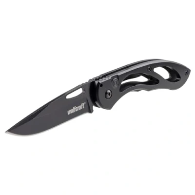 Image of wolfcraft leisure knife with Folding Blade I 4288000 Versatile for hobby and camping