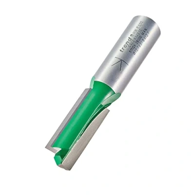 Image of Trend CraftPro Straight Two Flute Router Cutter Bit, 1/2 Inch Shank, 12.7mm Cut Diameter &amp; 32mm Length, Tungsten Carbide Tipped, C022X1/2TC