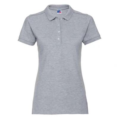 Image of Russell Athletic Womens/Ladies Pique Stretch Polo Shirt (Light Oxford) Grey Size X Small