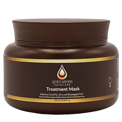 Image of Moroccan Gold Series Treatment Mask Pure Argan Oil for Dry and Damaged Hair, 250 ml