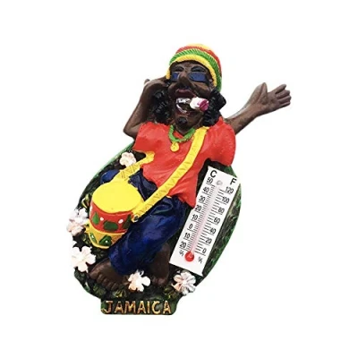 Image of Jamaica 3D Hip Hop Man Fridge Magnet Souvenir Gift,Handmade Home &amp; Kitchen Decoration Refrigerator Collection