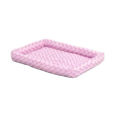 Image of MidWest Homes for Pets Bolster Dog Bed 76.2 cm (30 Inch) Long or Cat w/ Comfortable Bolster; Ideal &quot;Medium&quot; Breeds; Pink; Model 40230 PK