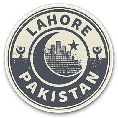 Image of 2 x Heart Stickers 10 cm Pakistan Lahore Flag Travel Moon Fun Decals for Laptops,Tablets,Luggage,Scrap Booking,Fridges #7438