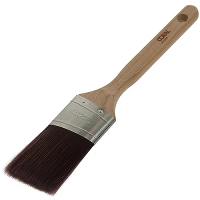 Image of Coral 31773 Aspire 2 inch Paint Brush Professional Firm Angled Cut with Oval American Long Profile for Fast Accurate Cutting in Ultra Smooth Finish Trade Emulsion or Gloss FSC Wood Handle