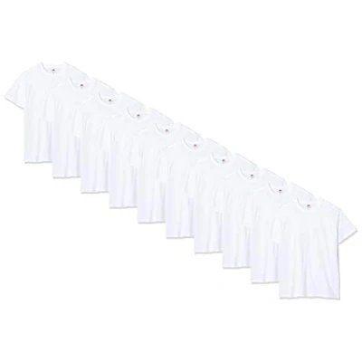Image of Fruit of the Loom Men&#039;s Heavy Cotton 10 Pack tee T Shirt, White (White 30), XX Large (Size:XXL) (Pack 10)