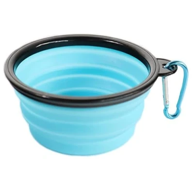 Image of Large Collapsible Pet Feeding Bowl [Sky Blue]