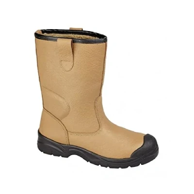 Image of Scuff Toe Cap Safety Rigger Boot Tan Size UK Mens 7