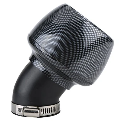 Image of Qiilu Motorcycle Air Filter, Carbon Fiber Universal Filter Cleaner for 150cc 250cc Scooter ATV Dirt Bike(42mm)