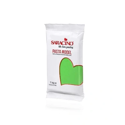 Image of Saracino Sugar Paste Model Light Green Modelling 1 kg Gluten Free Made in Italy
