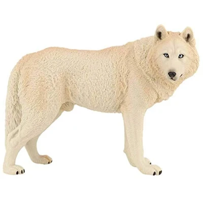Image of Wolf Figurine Toy, Animal Models Toy Simulation Wild Education Decoration Environmentally Friendly Plastic Mini Kids Children Nature Science Toys (Gray