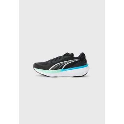 Image of PUMA Unisex SCEND PRO 2 Road Running Shoe, Black Mint MELT Speed Blue, 13 UK