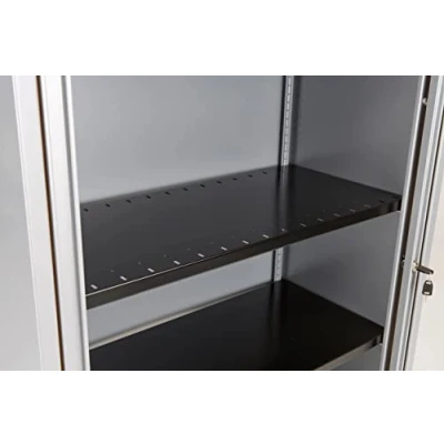 Image of Office Hippo Bisley Slotted Shelf Black