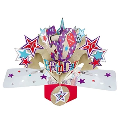 Image of Happy 50th Birthday Pop Up Greeting Card Original Second Nature 3D Cards