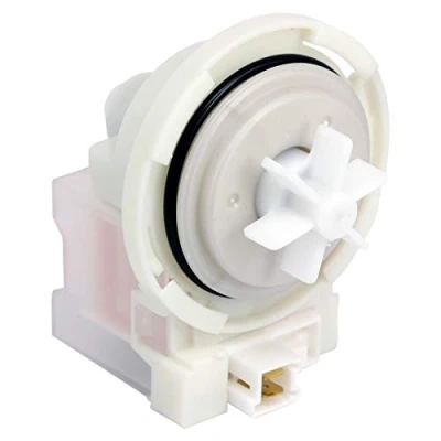 Image of SPARES2GO Drain Pump Base Compatible with Siemens WM10 WM12 WM14 WU12 WU14 Series Washing Machine (230V, 50Hz, 30W, 0.2A)